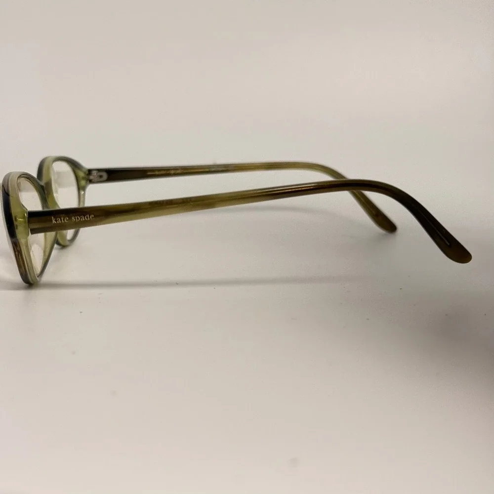Kate Spade Elyce N7U Oval Eyeglasses Olive Green Brown Tortoise Frames Italy 135